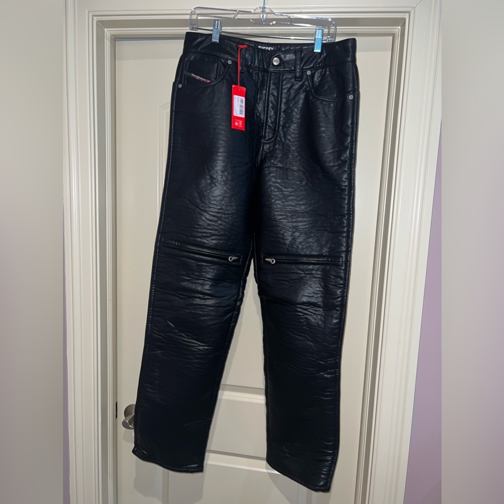 Diesel Black Leather pants